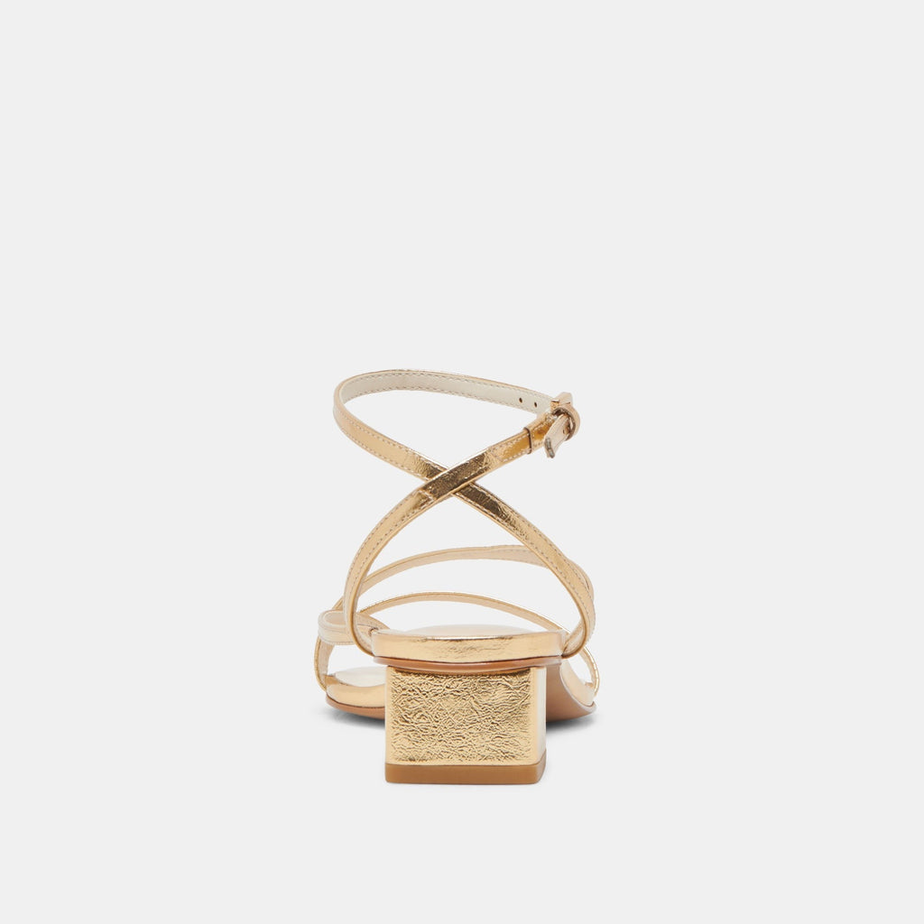 KARLOS WIDE SANDALS GOLD METALLIC STELLA