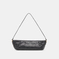 SAVAII WOVEN SHOULDER BAG BLACK WOVEN LEATHER