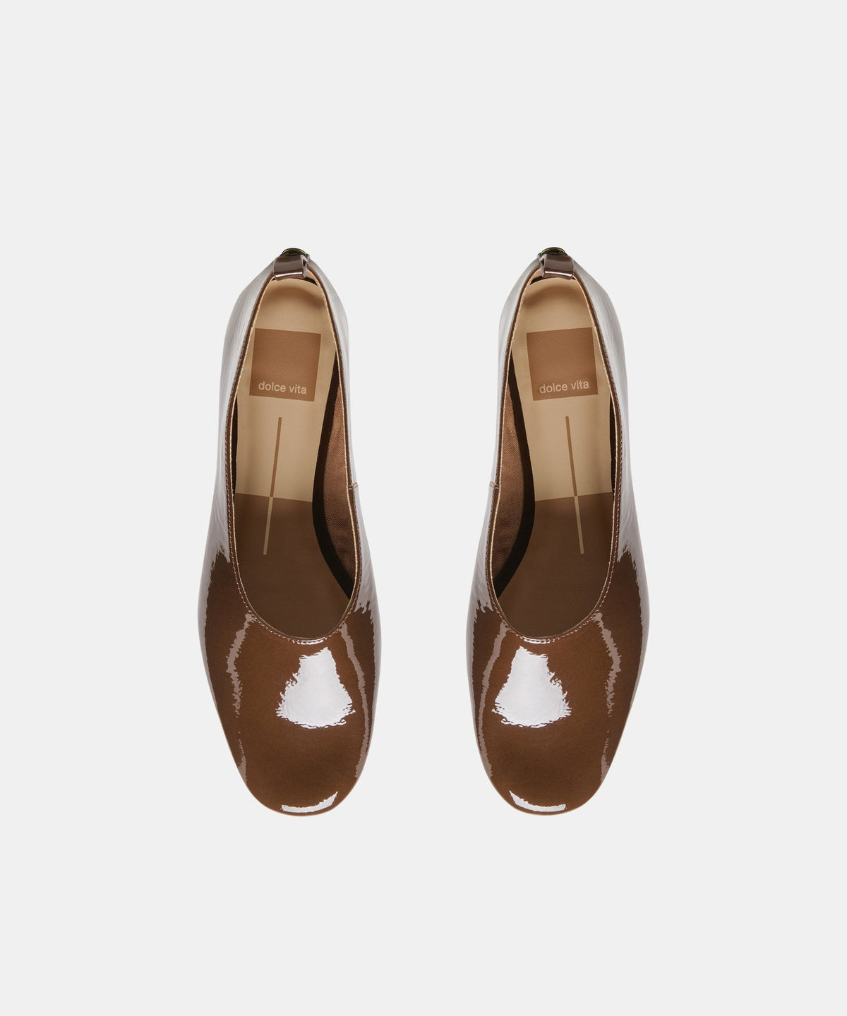 KORY BALLET FLATS WALNUT CRINKLE PATENT