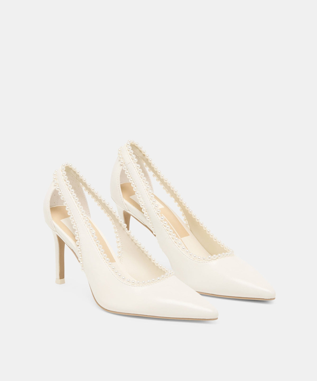 KELSON PEARL HEELS TRUE WHITE LEATHER