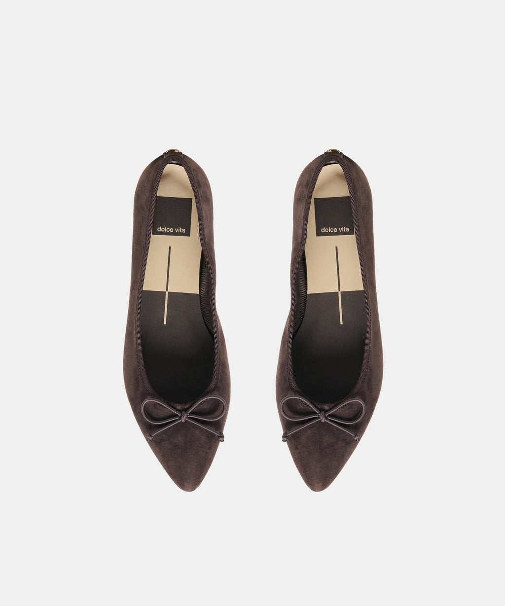 CELIO BALLET FLATS WALNUT SUEDE