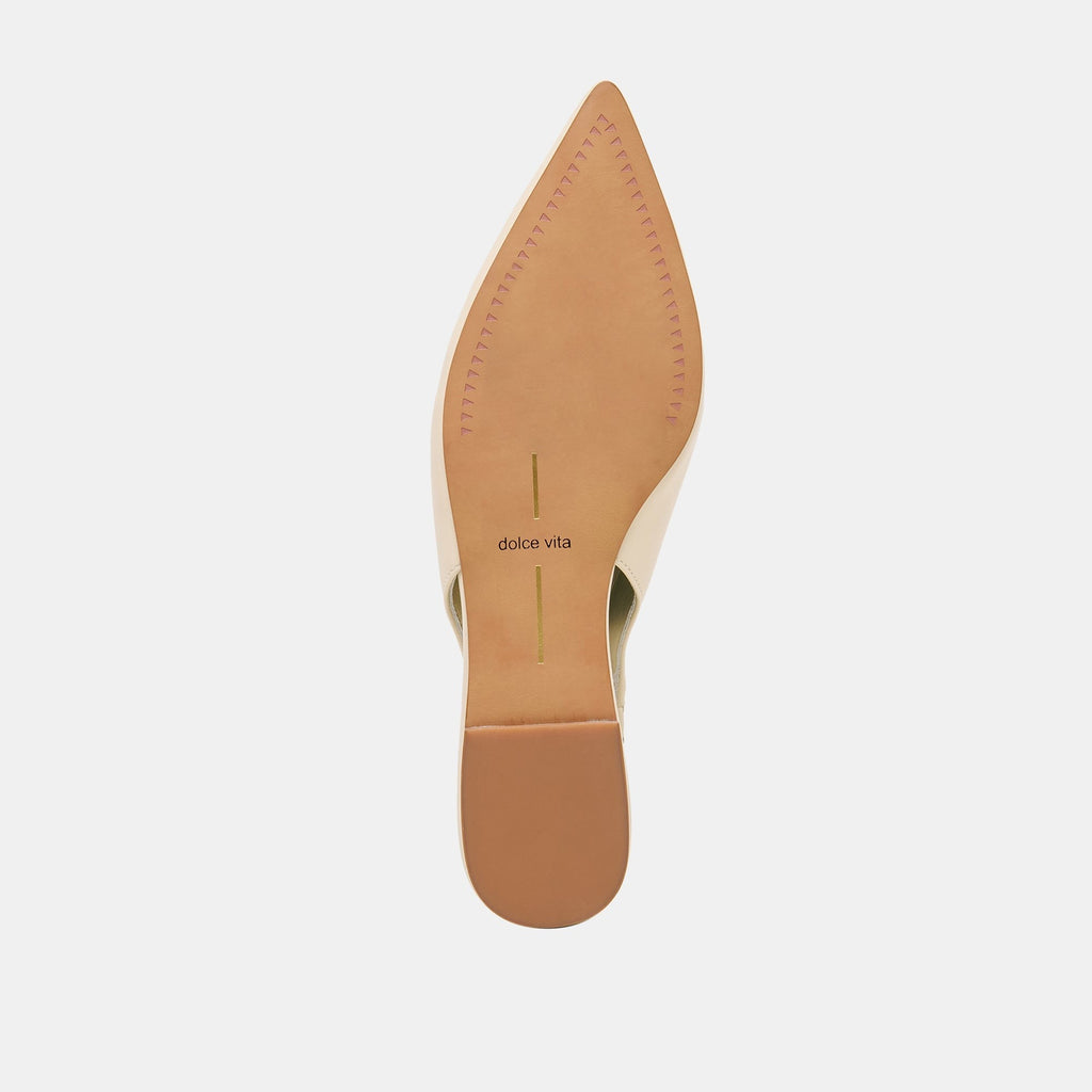 KENDLE FLATS WHITE LEATHER