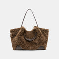 NOMAD TOTE CHOCOLATE FAUX FUR