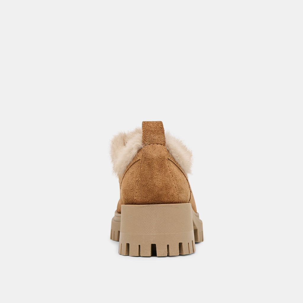 MILZA PLUSH LOAFERS LT BROWN SUEDE