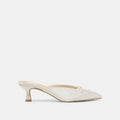 CLEO HEELS OFF WHITE SATIN