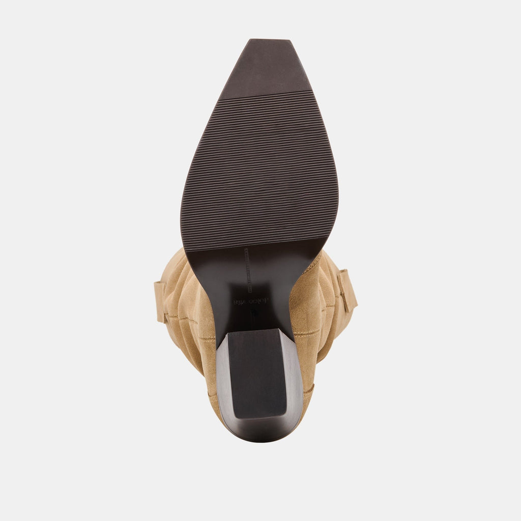 BUCKLY BOOTS CAMEL SUEDE