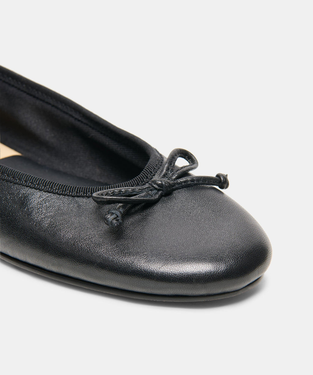 RITLA BALLET FLATS BLACK LEATHER
