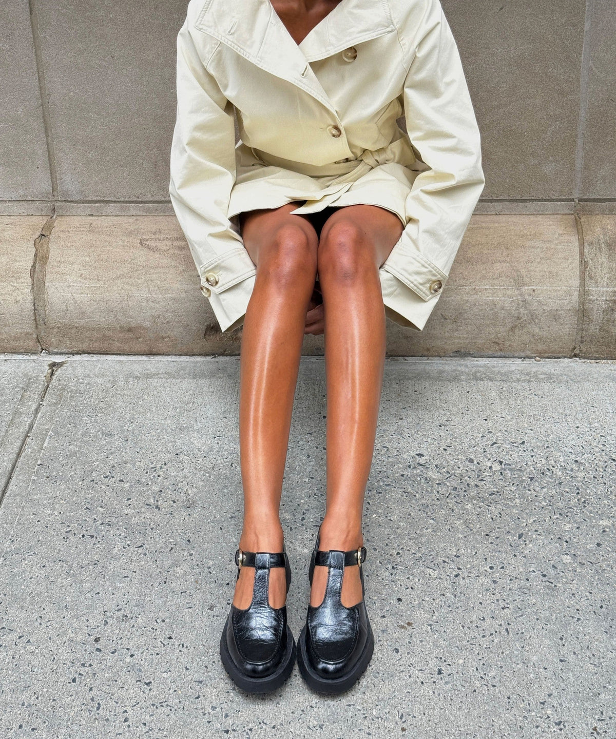 EMILIO FLATS MIDNIGHT CRINKLE PATENT LEATHER