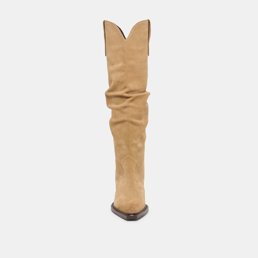 BUCKLY BOOTS CAMEL SUEDE