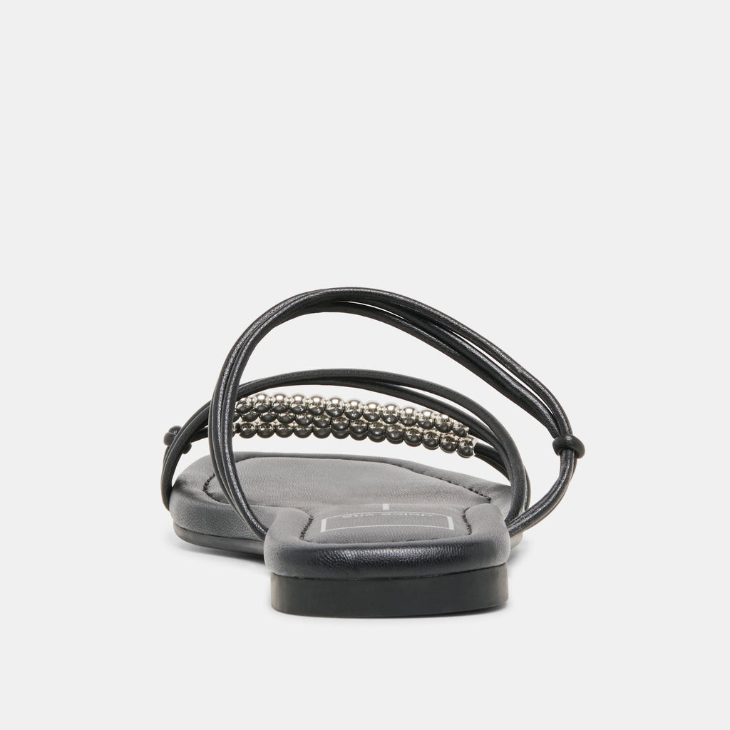 LYNDEE BEAD SANDALS BLACK STELLA