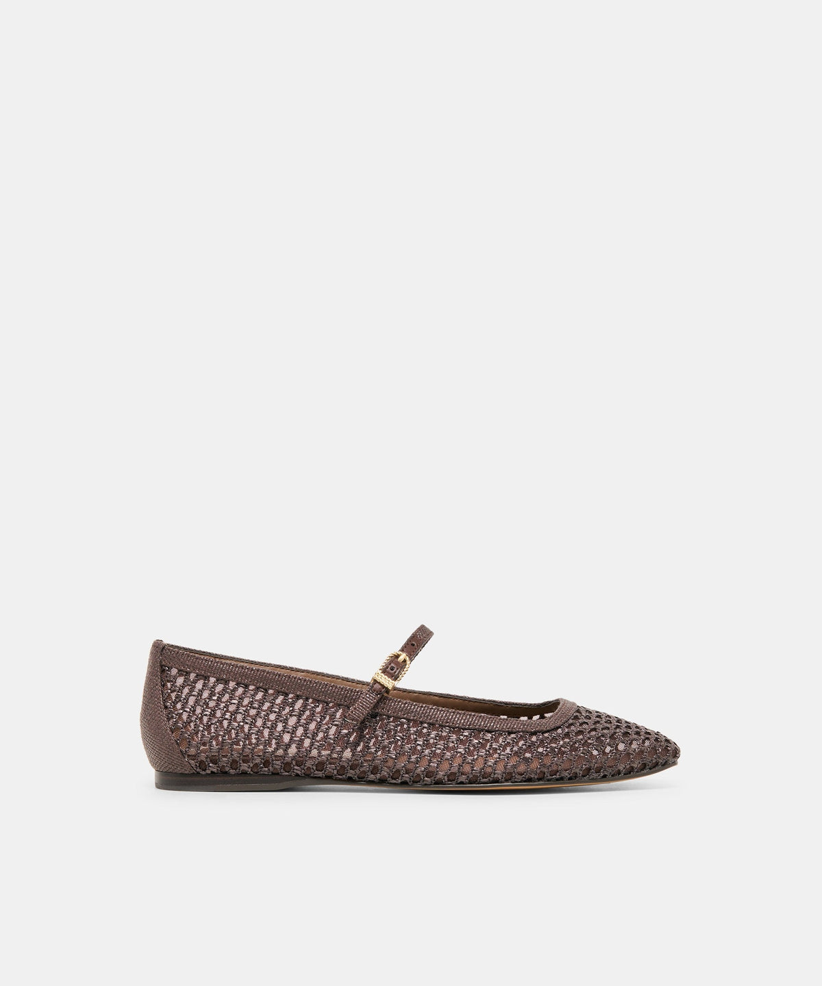 REYES BALLET FLATS CHOCOLATE WOVEN RAFFIA