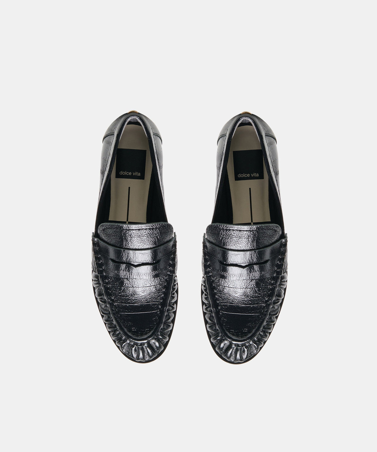 BAXEN LOAFERS NOIR EMBOSSED LEATHER