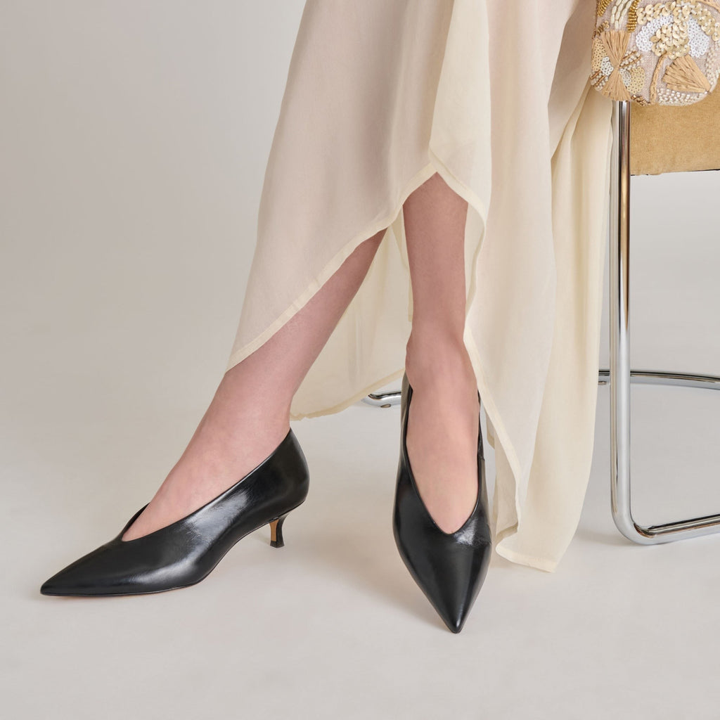 ALWYN HEELS MIDNIGHT CRINKLE PATENT