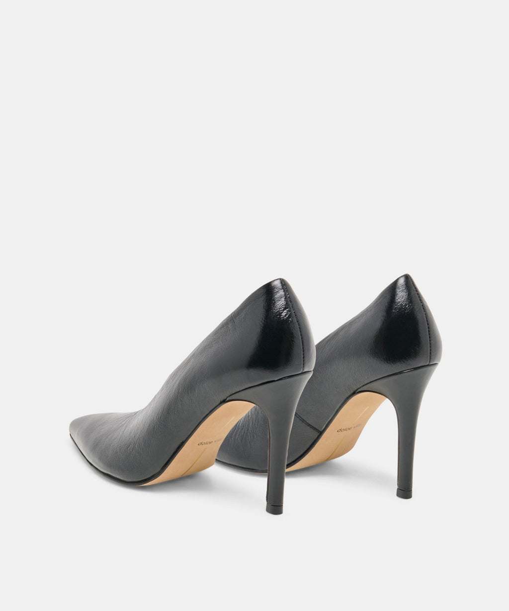 EMANI HEELS BLACK LEATHER