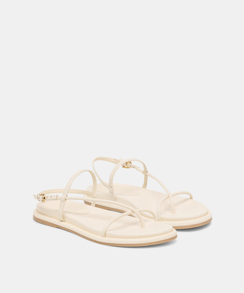 DOM SANDALS OFF WHITE LEATHER