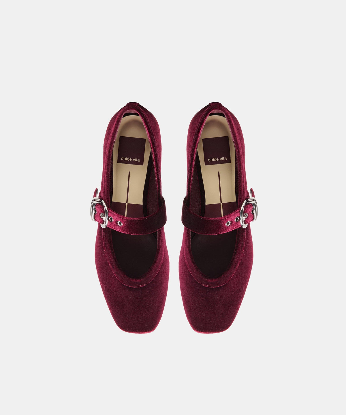 MIKEL VELVET BALLET FLATS BORDEAUX VELVET