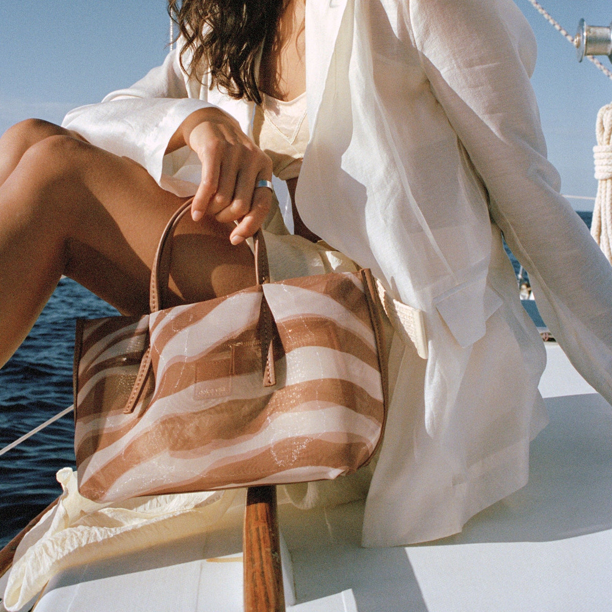 SELENE HANDBAG ZEBRA MESH