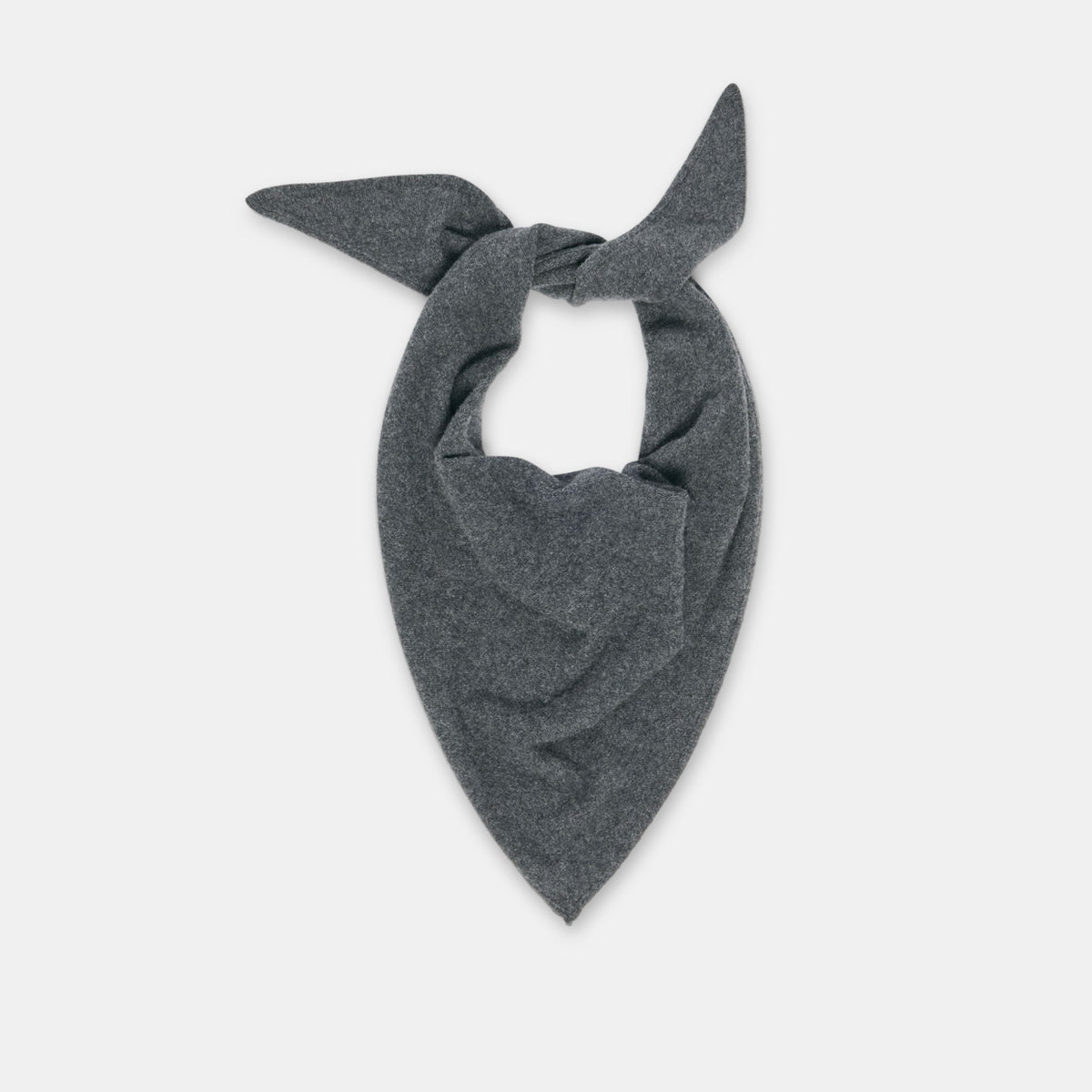 TRIANGLE SCARF DARK HEATHER GREY