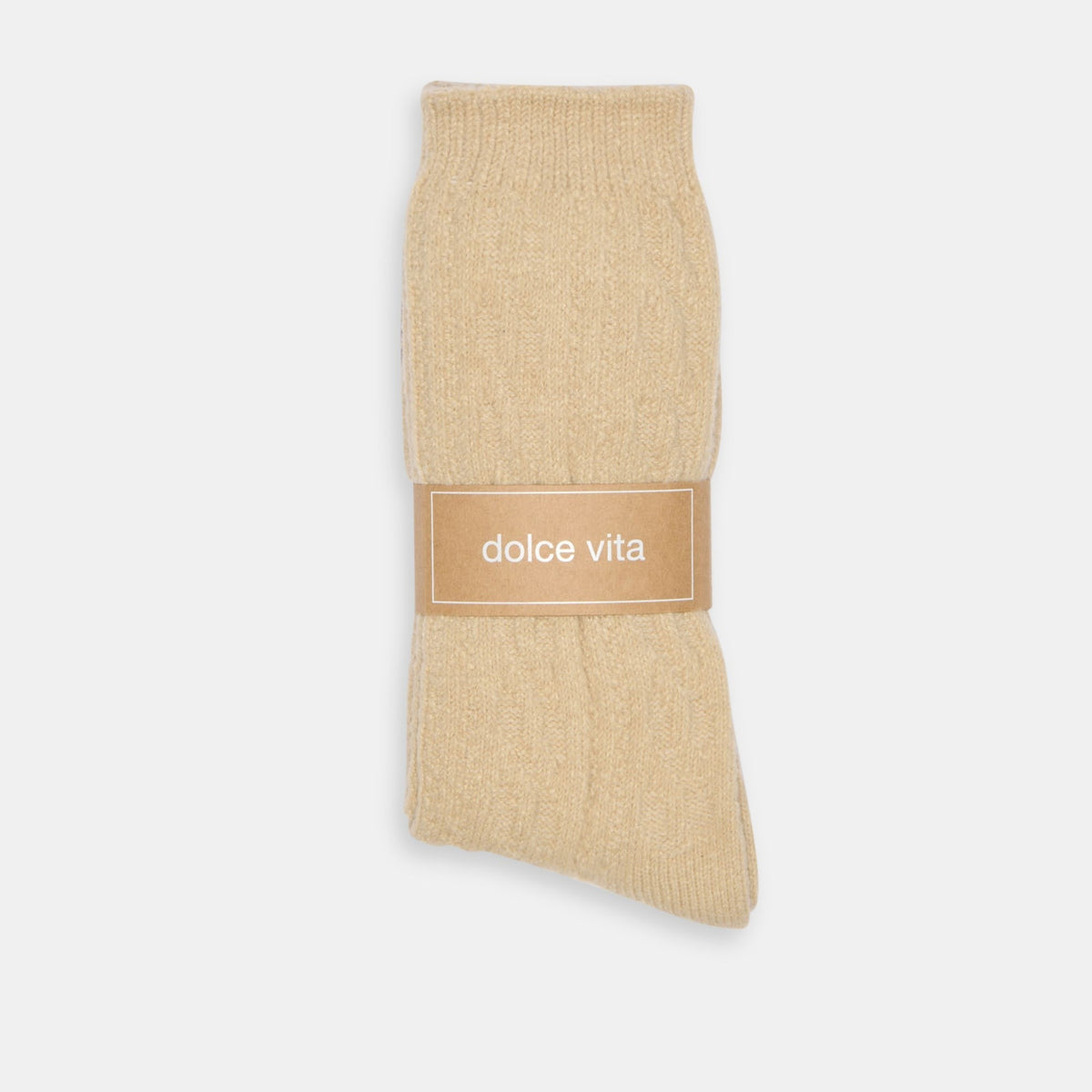 2 PACK CABLE TEXTURE CREW SOCKS BROWN MULTI