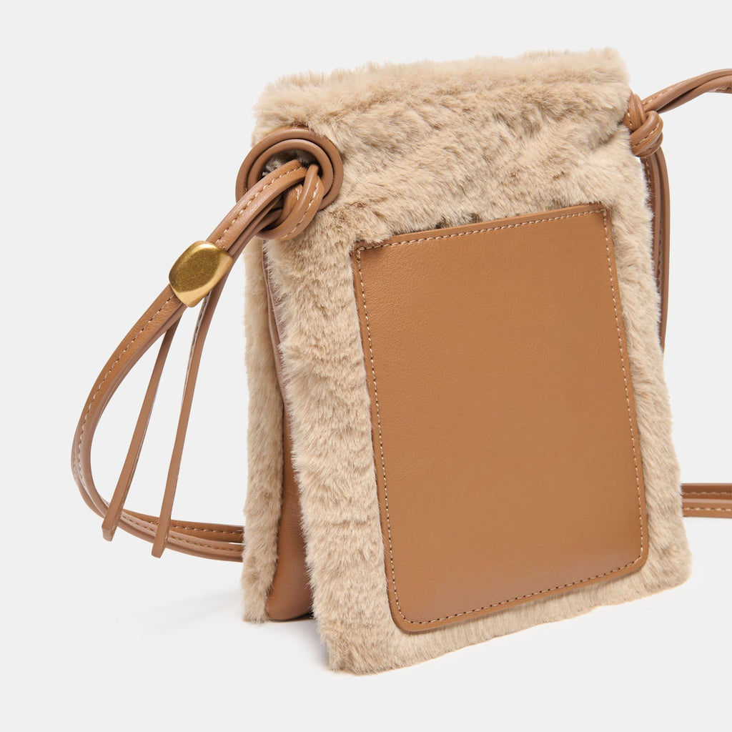 LYRIK CROSSBODY MID BROWN FAUX FUR