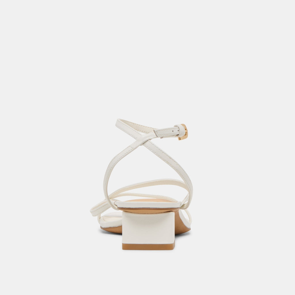 KARLOS WIDE SANDALS TRUE WHITE LEATHER