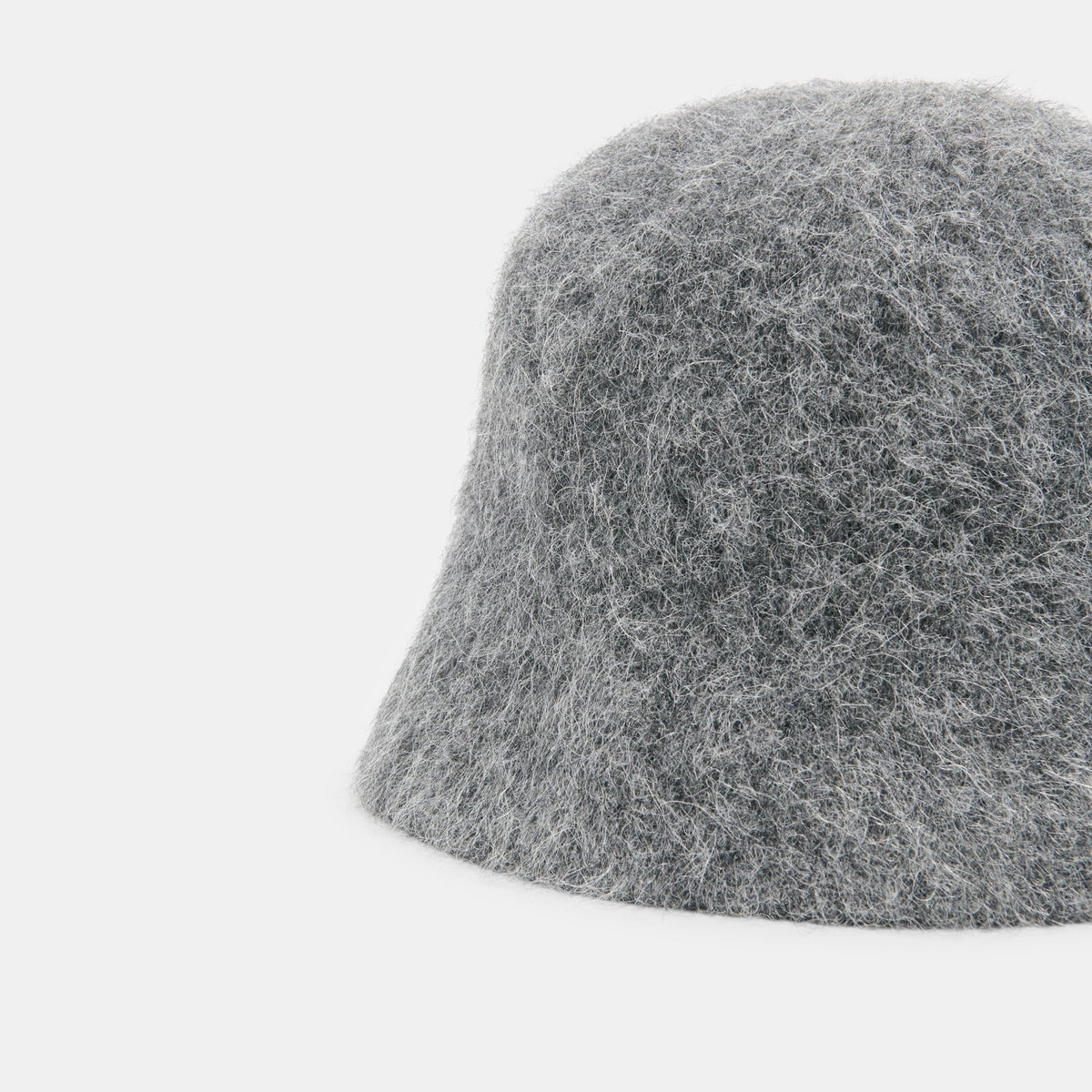 EYELASH BUCKET HAT DARK HEATHER GREY