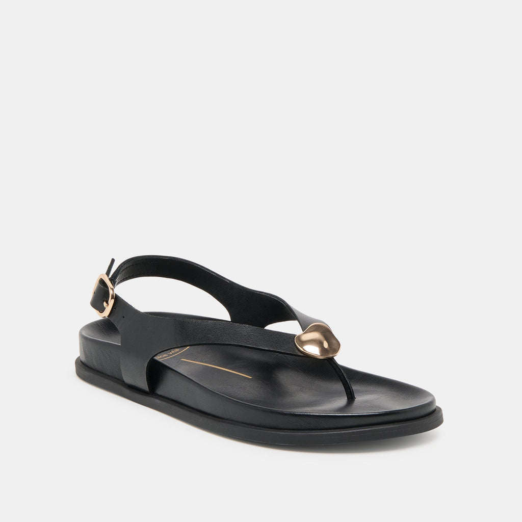 JONY SANDALS BLACK LEATHER