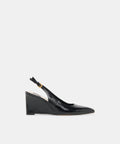 EVELAN WEDGES BLACK LEATHER
