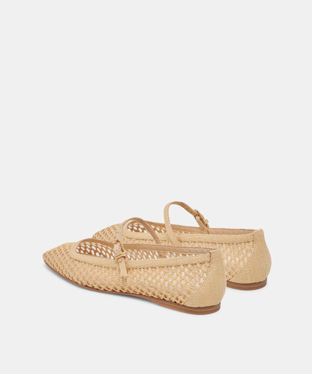 REYES BALLET FLATS LT NATURAL WOVEN RAFFIA
