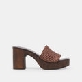 CELEST HEELS CHOCOLATE RAFFIA