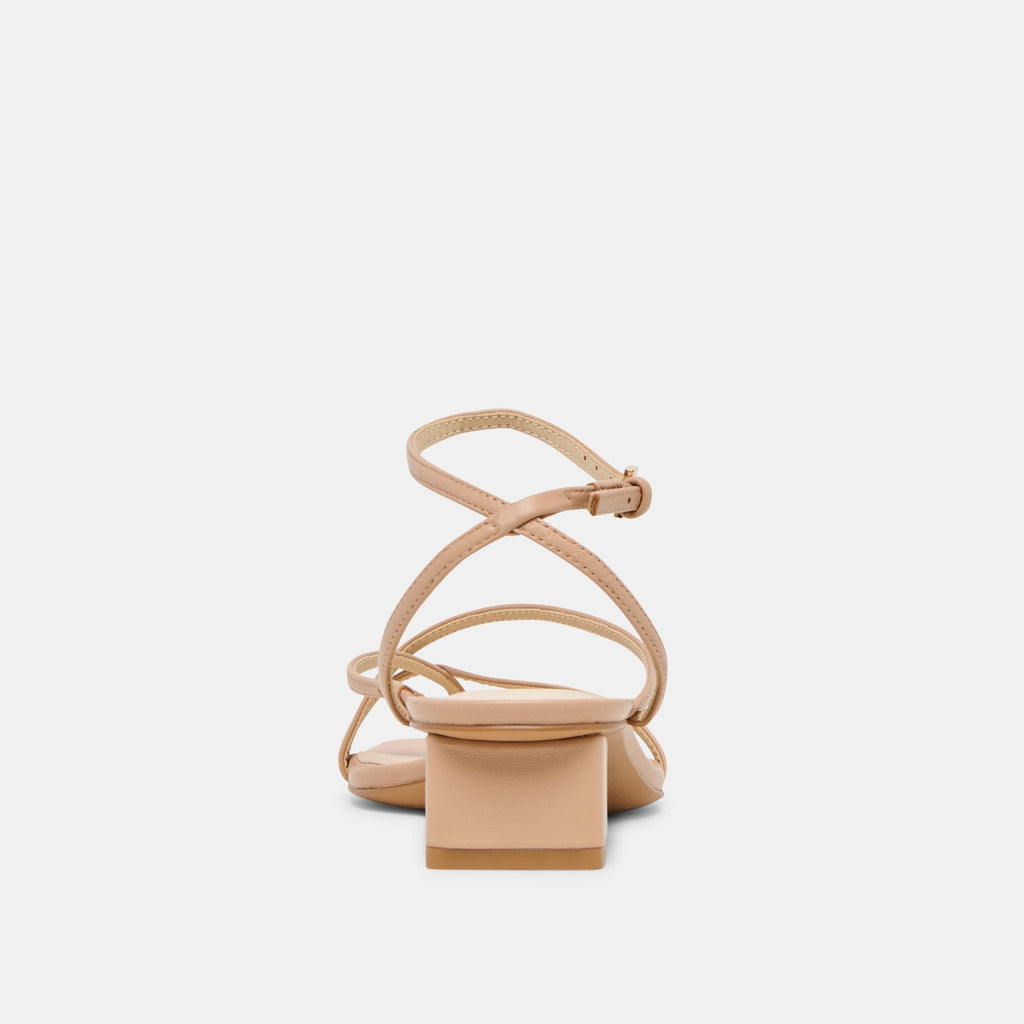 KARLOS WIDE SANDALS LT TAN LEATHER