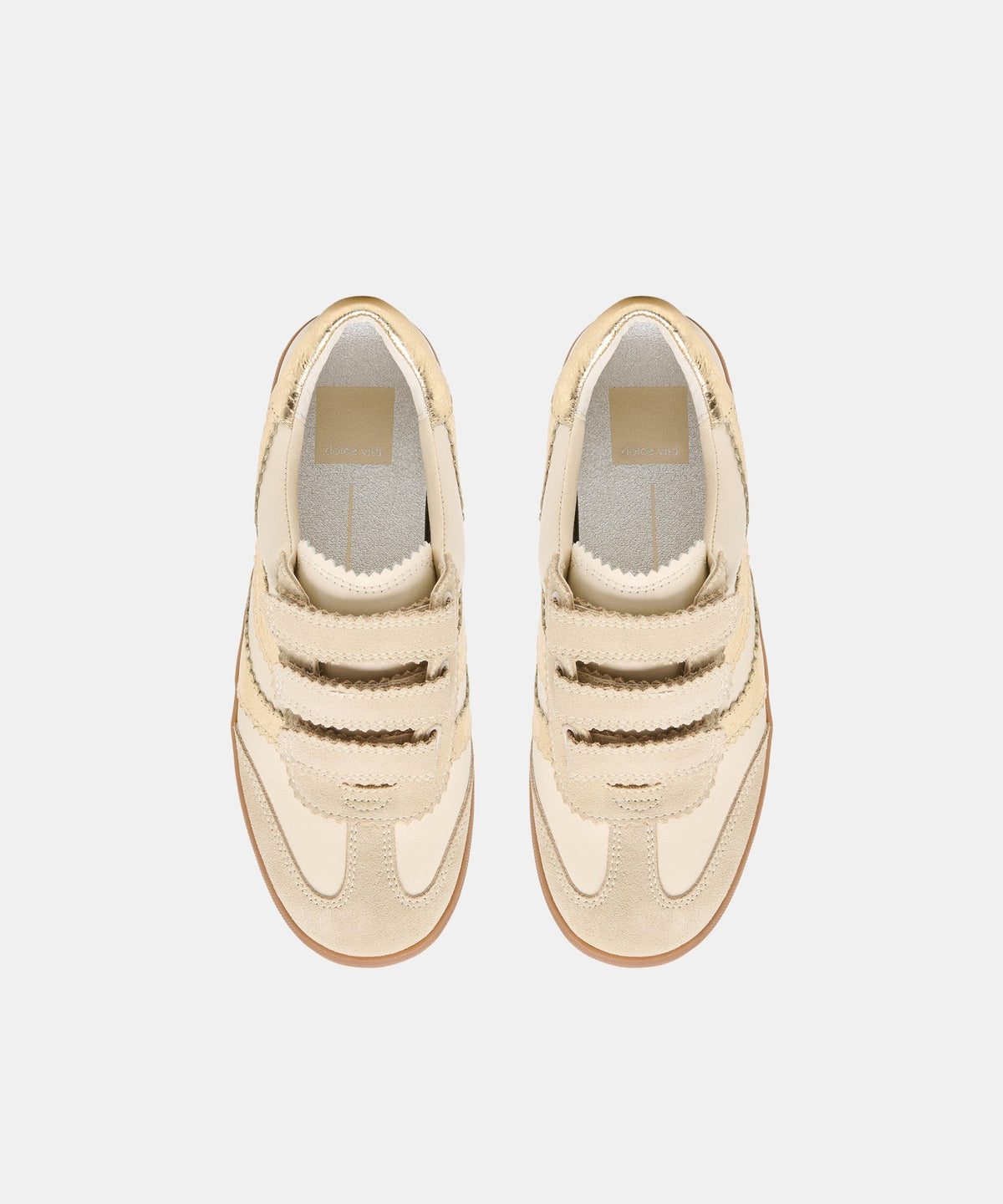 MERIT VELCRO SNEAKERS WHITE GOLD LEATHER
